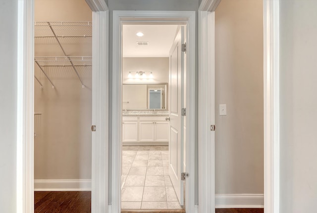 view of walk in closet