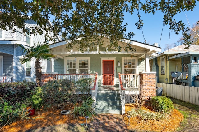 bungalow-style home featuring a porch