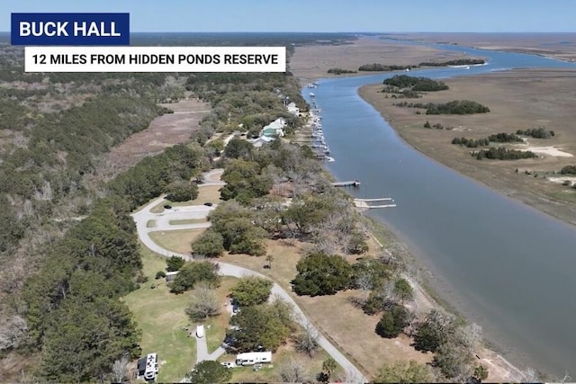 1159 Reserve Ln, Awendaw, SC 29429 - aerial overview of property's location featuring a large body of water