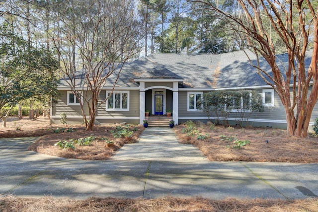 view of front of home featuring roof with shingles