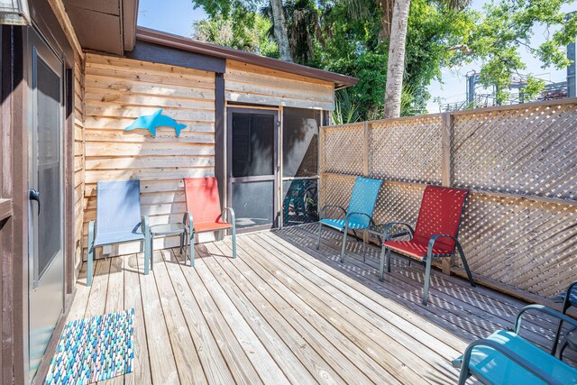 view of wooden deck