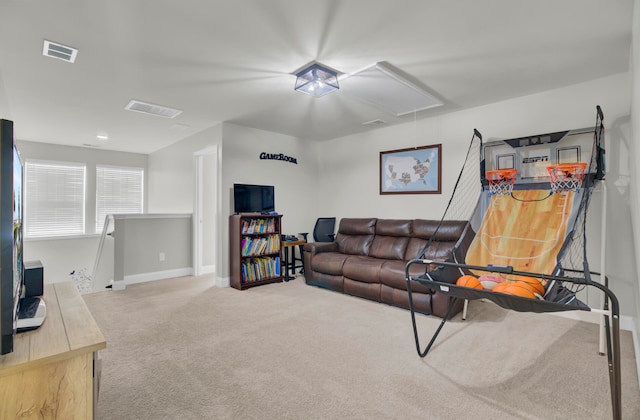 view of carpeted living room