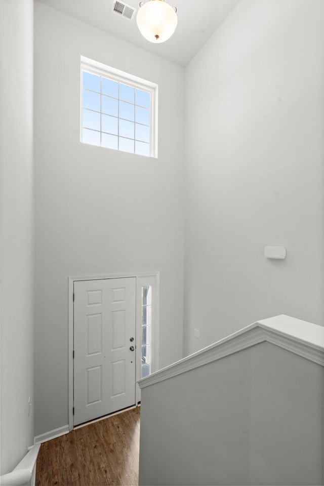 entrance foyer with hardwood / wood-style flooring