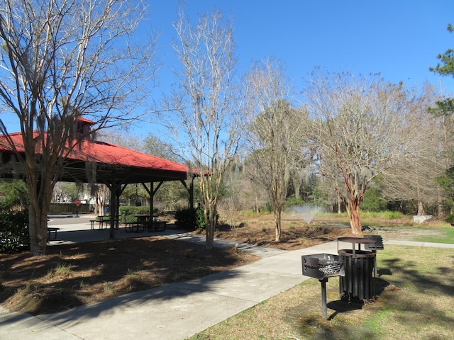 view of community with a gazebo