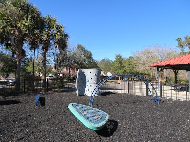 community playground with fence