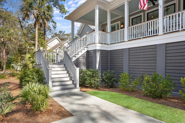 view of property's community with stairway