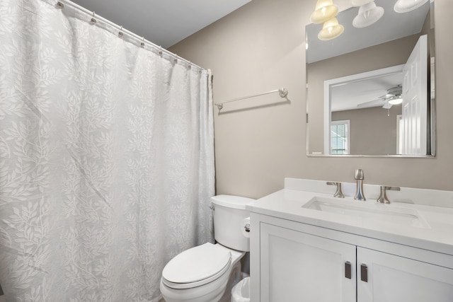 81 Sandbar Ln Unit 23, Folly Beach, SC 29439 - bathroom with vanity and a ceiling fan