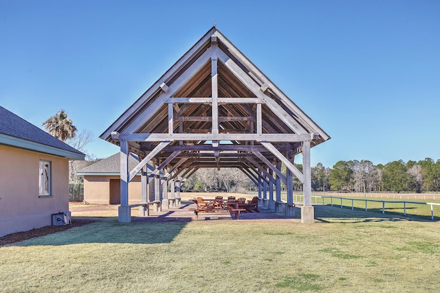 view of home's community featuring a gazebo and a lawn