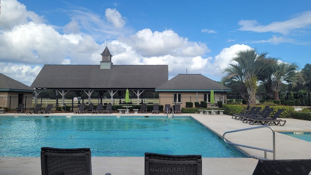 view of pool with a patio area