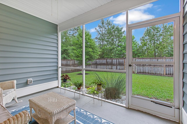 view of sunroom