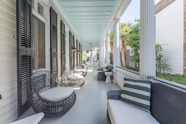 155 Wentworth St Unit A, Charleston, SC 29401 - view of patio / terrace with a porch