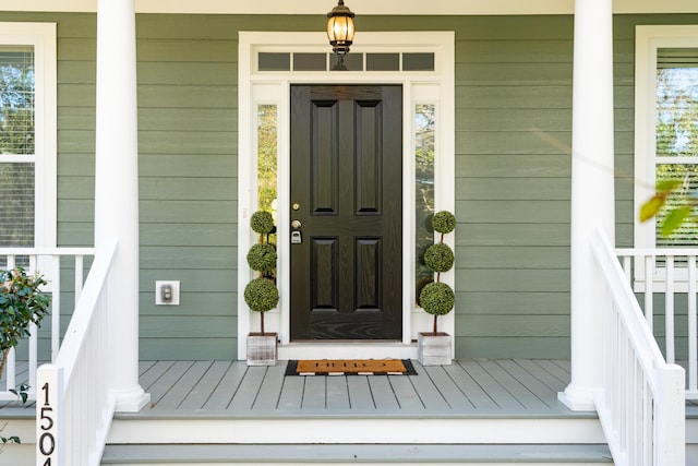 view of doorway to property