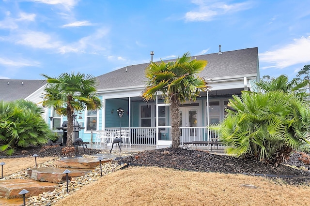 3115 Cross Vine Ln, Summerville, SC 29483 - rear view of property with covered porch and roof with shingles