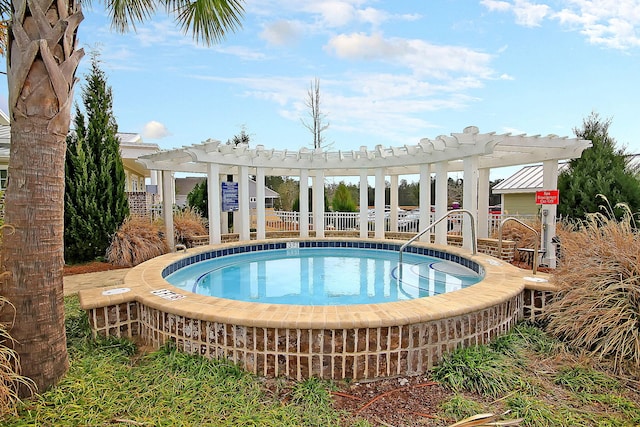 3115 Cross Vine Ln, Summerville, SC 29483 - view of pool with fence and a pergola