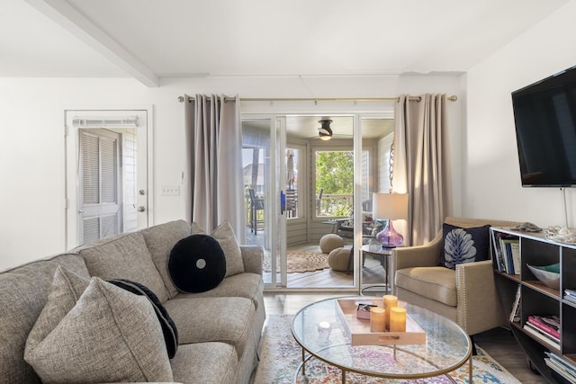 1647 Live Oak Park, Seabrook Island, SC 29455 - living area with wood finished floors