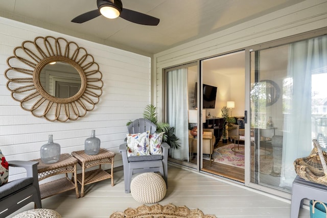 1647 Live Oak Park, Seabrook Island, SC 29455 - sunroom with wood finished floors and wooden walls
