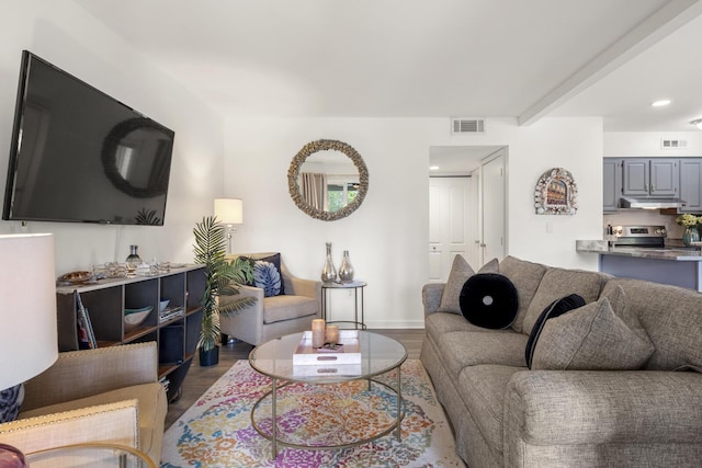 1647 Live Oak Park, Seabrook Island, SC 29455 - living area with wood finished floors and baseboards