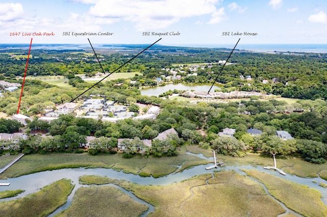 1647 Live Oak Park, Seabrook Island, SC 29455 - bird's eye view of a nearby body of water