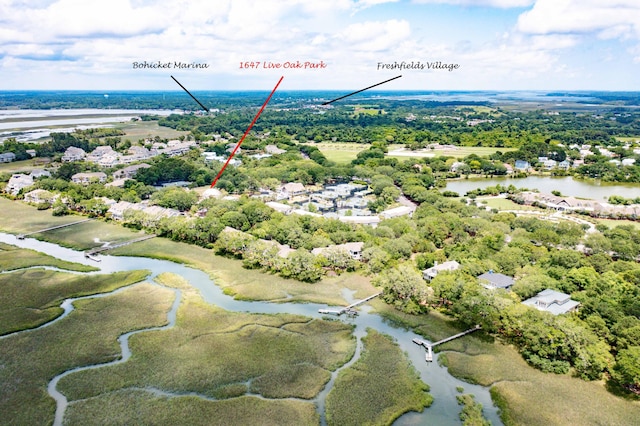 1647 Live Oak Park, Seabrook Island, SC 29455 - drone / aerial view of a large body of water