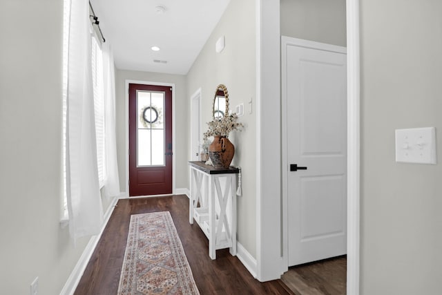101 Patterson Ave, Goose Creek, SC 29445 - foyer entrance featuring dark wood finished floors and baseboards