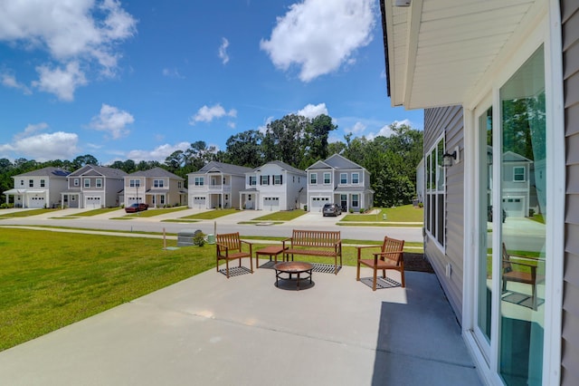 101 Patterson Ave, Goose Creek, SC 29445 - view of patio with a residential view and an outdoor fire pit