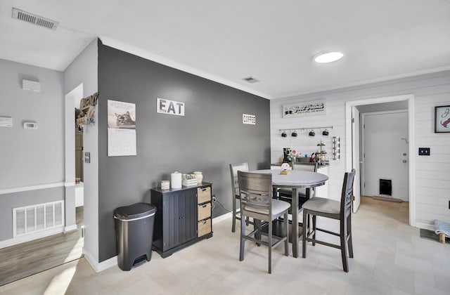 view of dining area