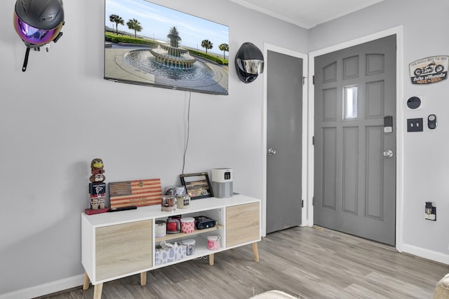 foyer featuring light hardwood / wood-style flooring