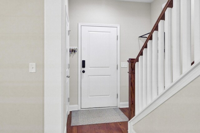 308 Legendres Dr, Goose Creek, SC 29445 - entryway featuring stairway, wood finished floors, and baseboards