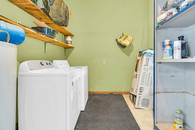 laundry area featuring washer and dryer