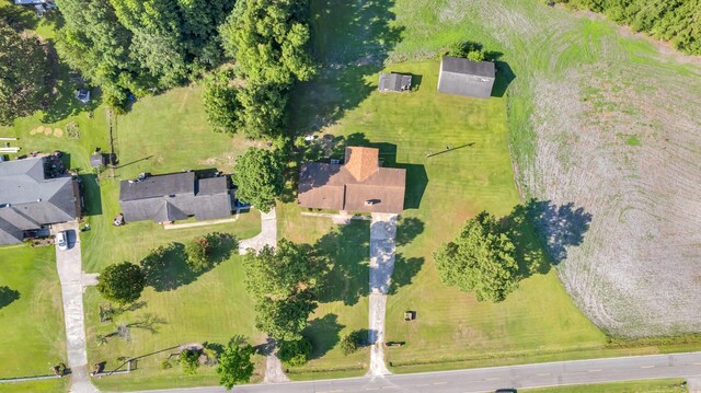 bird's eye view with a rural view