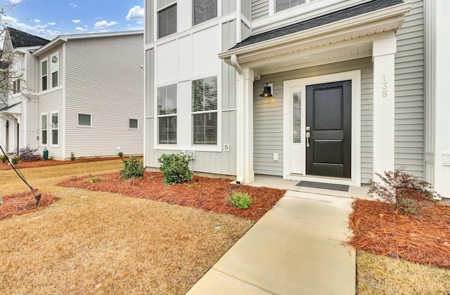 view of doorway to property