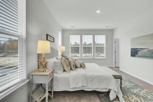 view of carpeted bedroom