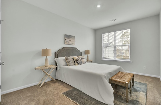 view of carpeted bedroom