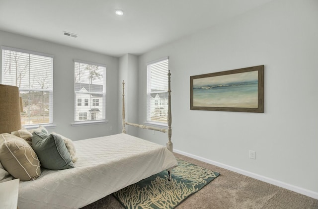 view of carpeted bedroom