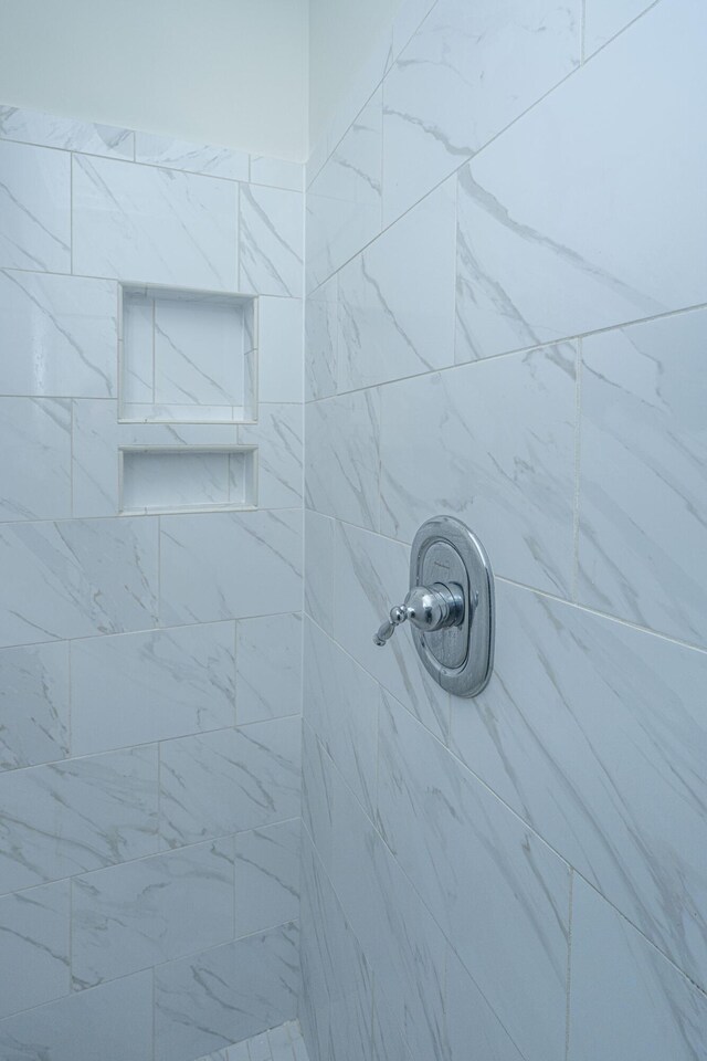 bathroom view of a tile shower