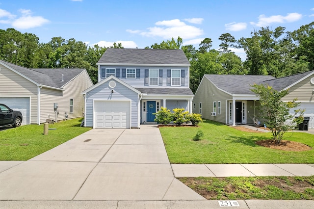 251 Coosawatchie St, Summerville, SC 29485 - traditional-style house with an attached garage, a front yard, and driveway