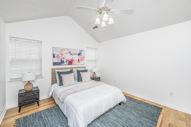 1918 Piper Dr, Charleston, SC 29407 - bedroom featuring vaulted ceiling, wood finished floors, a ceiling fan, and baseboards
