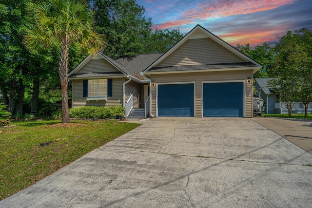 1918 Piper Dr, Charleston, SC 29407 - view of front of home featuring driveway, an attached garage, a yard, and roof with shingles