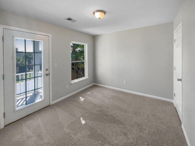 view of carpeted empty room