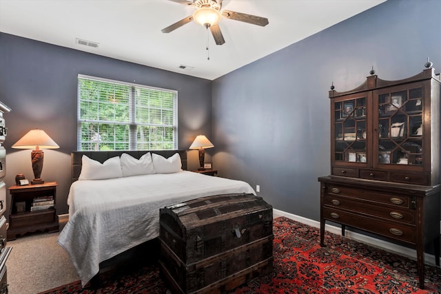 1431 Whispering Oak Trl, Mount Pleasant, SC 29466 - carpeted bedroom with baseboards and ceiling fan