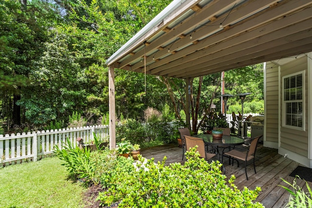1431 Whispering Oak Trl, Mount Pleasant, SC 29466 - wooden deck with outdoor dining area