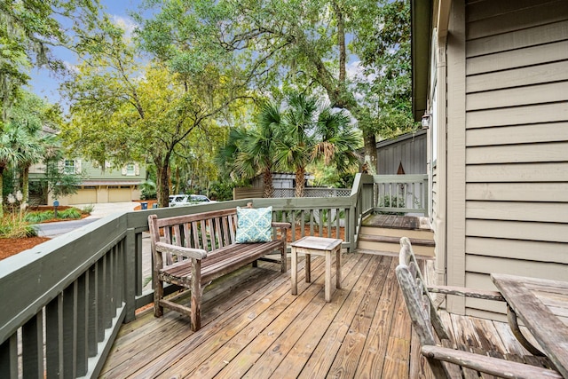 view of wooden deck