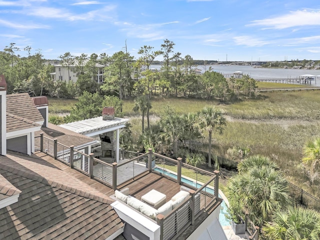 1913 Mooring Line Way, Mount Pleasant, SC 29466 - wooden deck with a water view