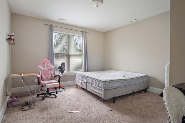 view of carpeted bedroom