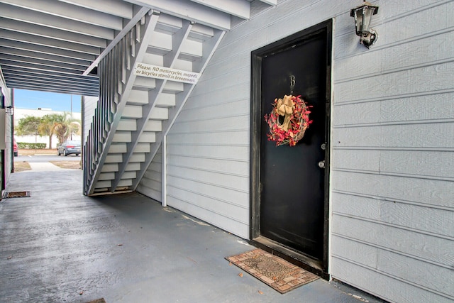 view of doorway to property