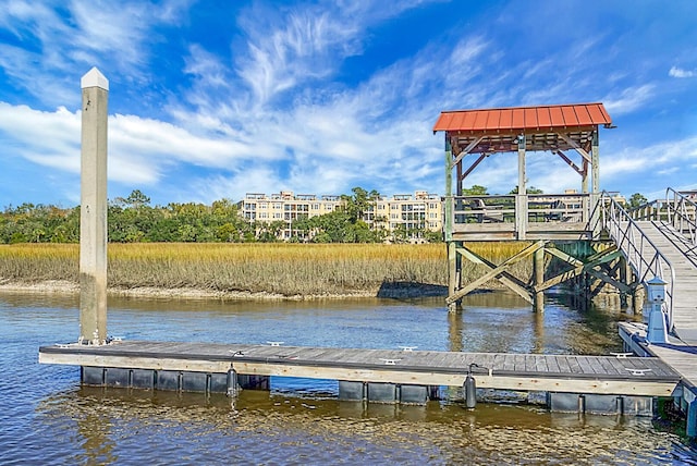 4252 Faber Place Dr Unit 203, North Charleston, SC 29405 - dock featuring a water view
