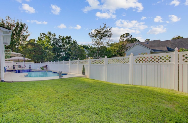 view of yard featuring a patio area