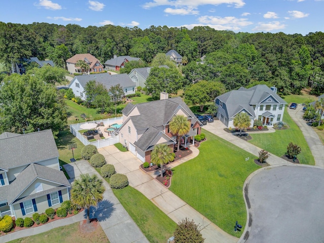 aerial perspective of suburban area