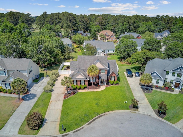 aerial perspective of suburban area
