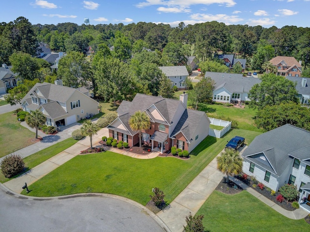 aerial perspective of suburban area